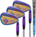 Gowolf Premium Forged Full Face Golf Wedges 50/52/54/56/58/60/69 Degree Individual or Set for Men, Right Hand Gap Wedge Sand Wedge Lob Wedge, Golf Clubs CNC Milled Face for More Spin - Great Golf Gift