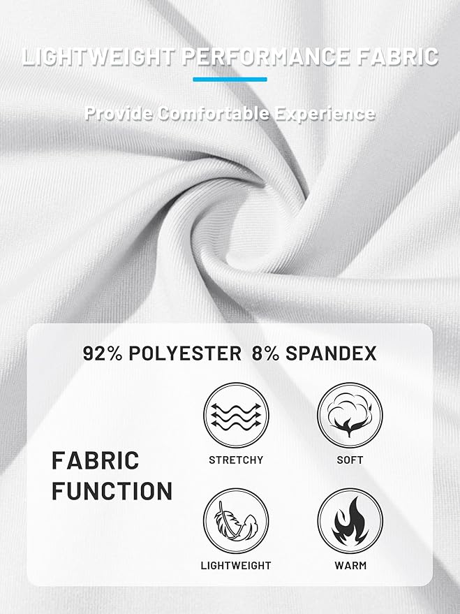 TACVASEN Men's Quarter Zip Pullover Fleece Lined Thermal Long Sleeve Golf Shirt 1/4 Zip Warm Winter Sweatshirts