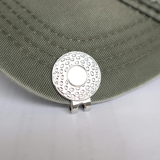 Magnetic Golf Hat Clips 5 10 PCS Ball Marker Holders for Golf Gloves Hats Bags Caps Visor Belt (Silver)