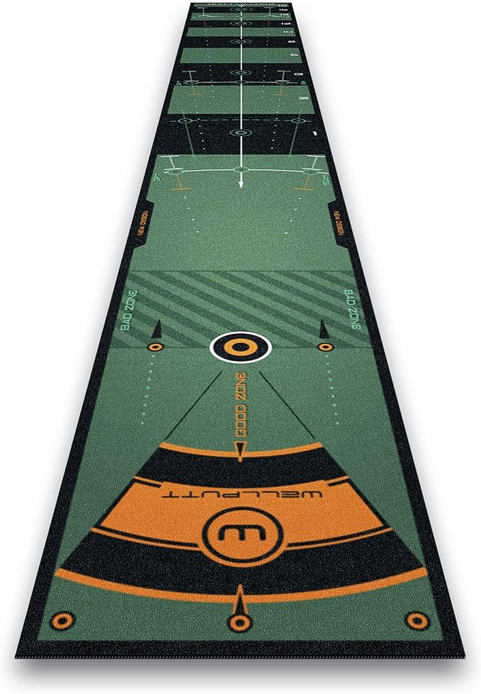 WELLPUTT - Golf Putting Training Mat - 13ft Green