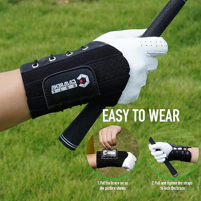 GAIARENA Golf Wrist Brace Wrist Hinge Swing Aid, Efficient Golf Swing Training Equipment to Correct Wrist Angle & Develop Muscle Memory for Beginner Golfers