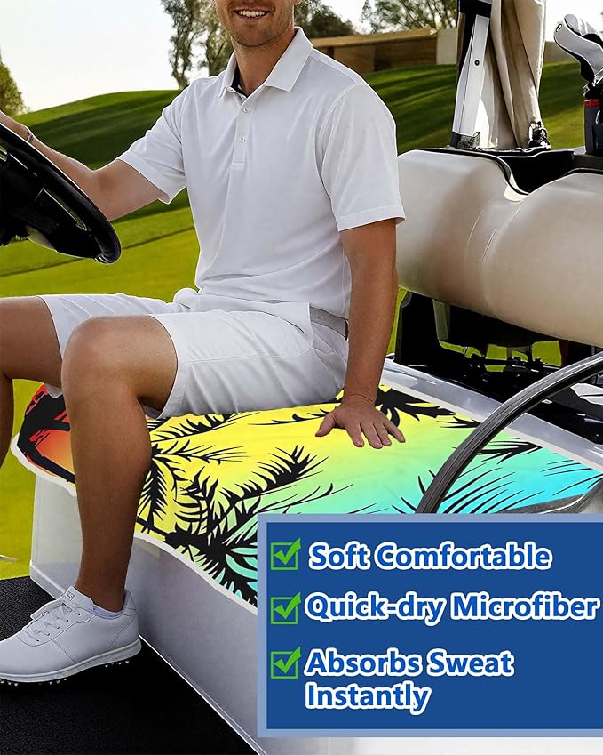 Comfortable Golf Cart Seat Covers, Soft Golf Cart Towel, Golf Cart Accessories, Club Car and Other 2-Seat Golf Carts