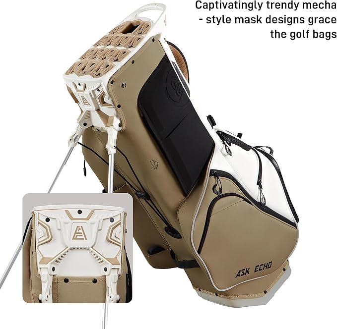 ASK ECHO ST-Lock Mecha 14 Way Dividers Quiet Hybrid Stand Bag for Men & Women