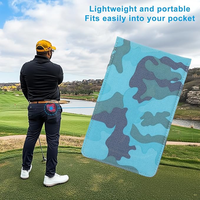 PATIKIL Golf Scorecard Holder, Leather Yardage Book Cover Golf Scorecard Book with Pencil Loop for Golf Club Golf Club Accessories