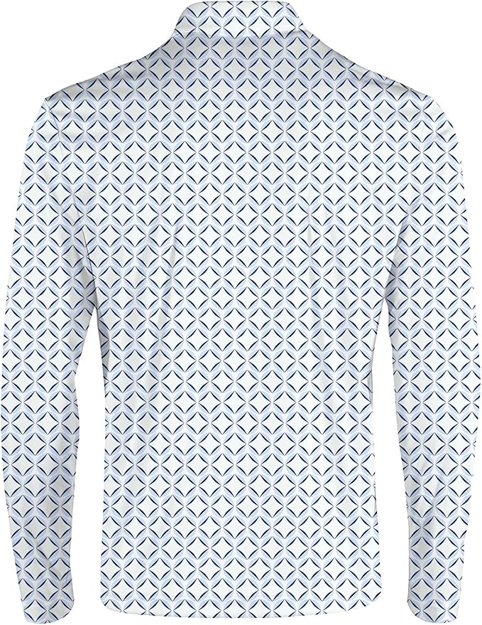 Men's Long Sleeve Golf Shirt Quick Dry 3 Button Work Fishing Outdoor Casual Collar Shirt