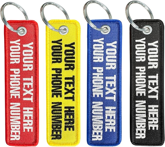 silkmilk Personalized Keychains, Customized Embroidered Key Tags, Luggage Tags, Key Ring Accessories, Gifts for Men & Women