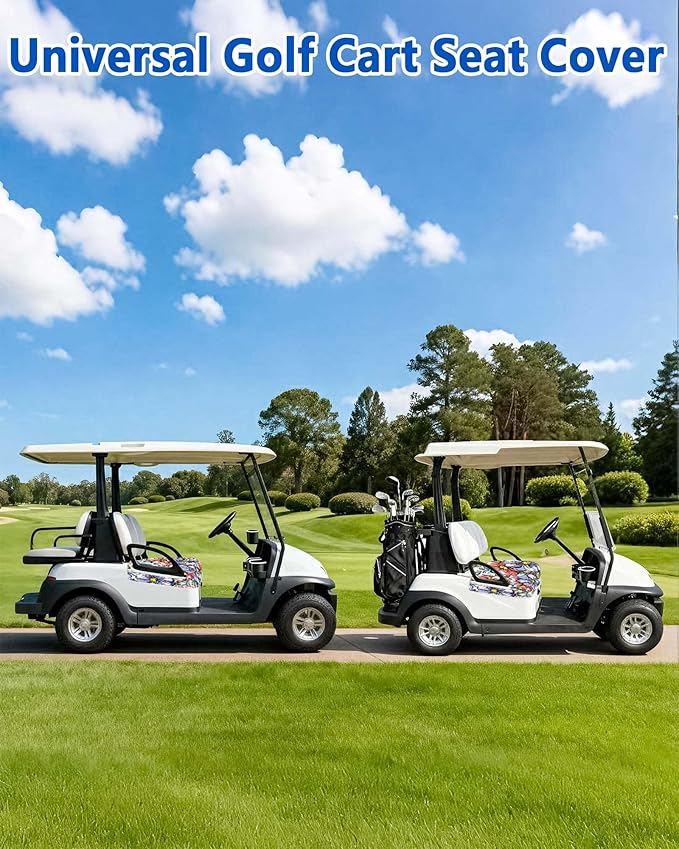 Comfortable Golf Cart Seat Covers, Soft Golf Cart Towel, Golf Cart Accessories, Club Car and Other 2-Seat Golf Carts