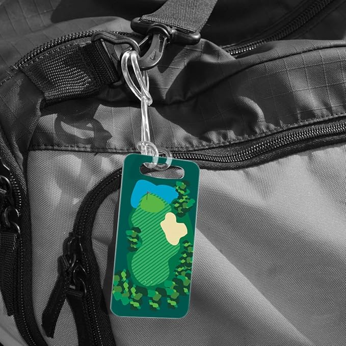 ChalkTalkSPORTS Golf Luggage & Bag Tag | Golf Course | No Personalization on Back | Small