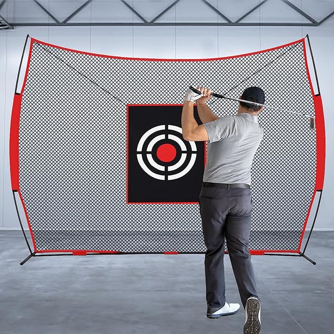 Golf Practice Net Backyard: Durable Swing Training Target – Indoor Outdoor Garage Home Use – Portable for Adults & Men Golfer Beginners