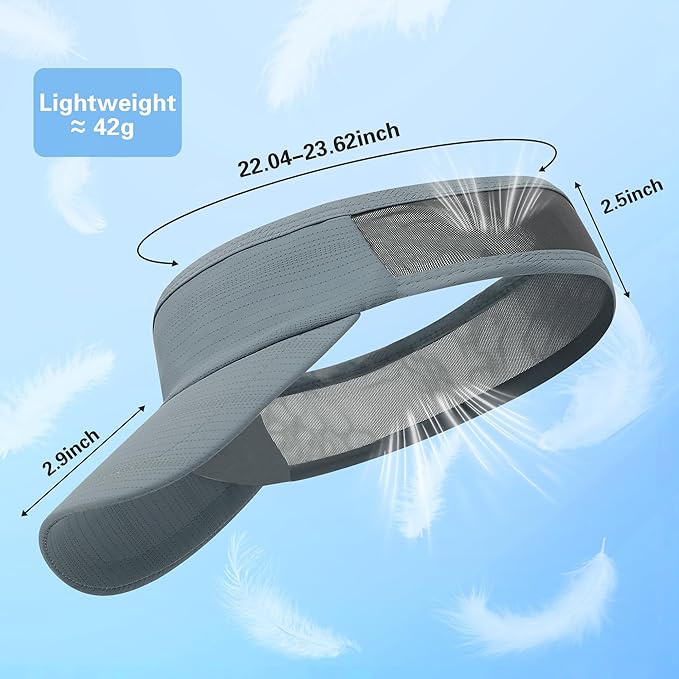 HH HOFNEN Sports Sun Visor Cooling Lightweight Stretchy Packable Running Golf Visor Hat for Men Women