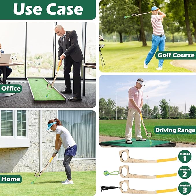 Golf Swing Trainer, Golf Swing Training Aid For Right & Left-Handed Golfers – Ideal For Beginners, Indoor & Outdoor Practice, Improved Swing Plane,Rhythm, Flexibility, Balance, Tempo, And Strength