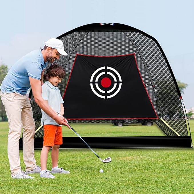 Golf Target Cloth - Heavy Duty Impact Screen for Golf Nets, Indoor/Outdoor Practice Hitting Training Aid with S-Hooks