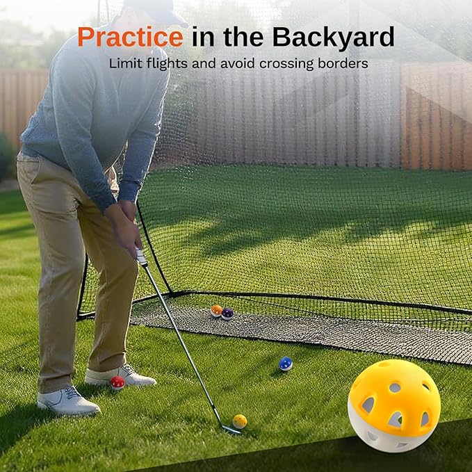 Wear-Resistant Practice Golf Balls (20 Pack), High Visibility for Easy Tracking, Limited-Flight, Golf Balls Design, Indoor & Outdoor