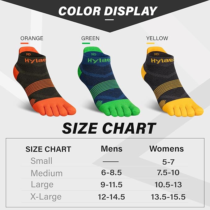 Hylaea No Show Running Athletic Anti-Blister Wicking Coolmax Socks, Seamless Anti-odor