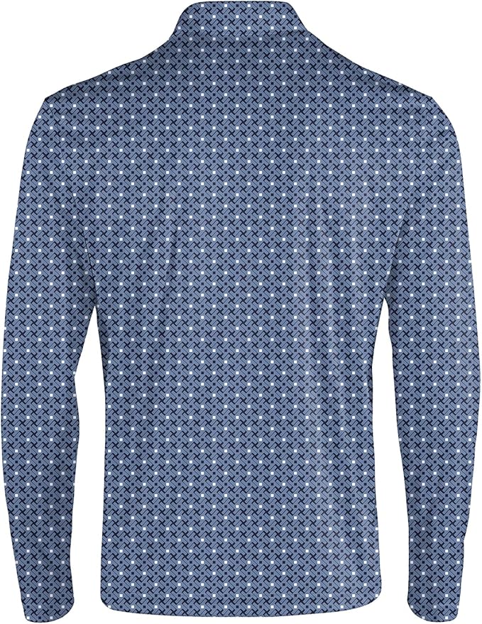 Men's Long Sleeve Golf Shirt Quick Dry 3 Button Work Fishing Outdoor Casual Collar Shirt