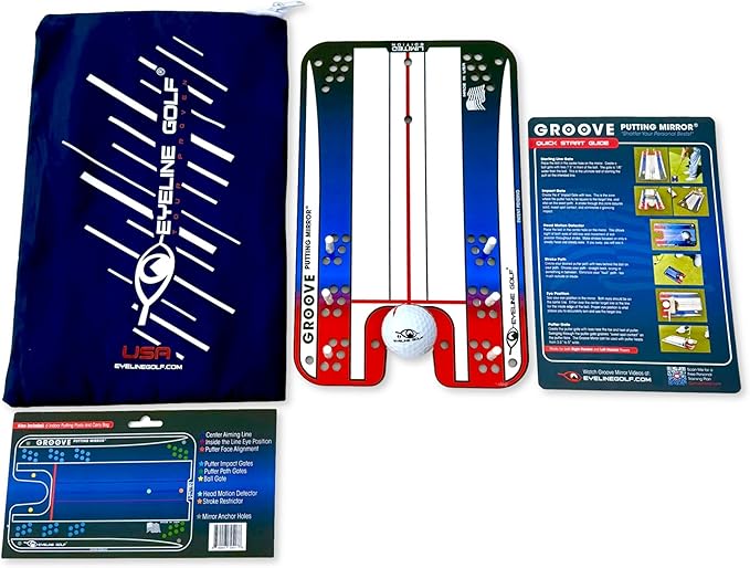 Genuine EyeLine Golf Alignment Putting Mirror - Top Training Aid on The PGA Tour - See Rapid Improvement - Helps Beginner, Junior, and Scratch Golfers