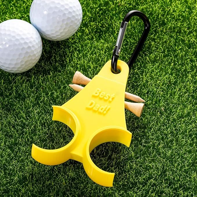 Custom Name Golf Ball Holder with Clip 3D Printed 15 Colors Personalized Golf Tee Holder for Bag tee Holder for Golf Bag Unique for Golfers Men Women
