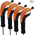 Andux 4pcs/Pack Long Neck Golf Hybrid Club Head Covers Dial No. Tag CTMT-02