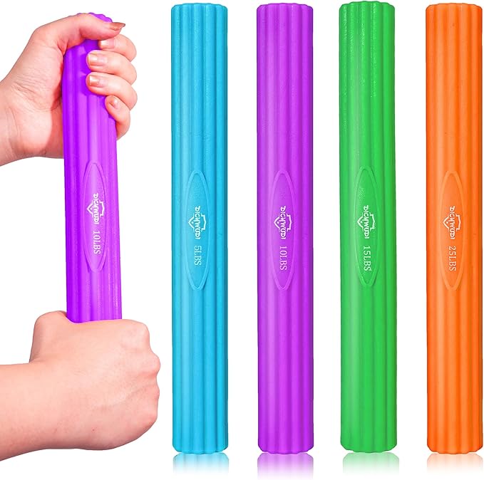 Flex Therapy Bar and Grip Strength Trainers set, Physical Therapy & Resistance Bar for Golfers Elbow, Tendinitis, Wrist,Forearms Pain, Improve Grip Strength and Relieve Pain
