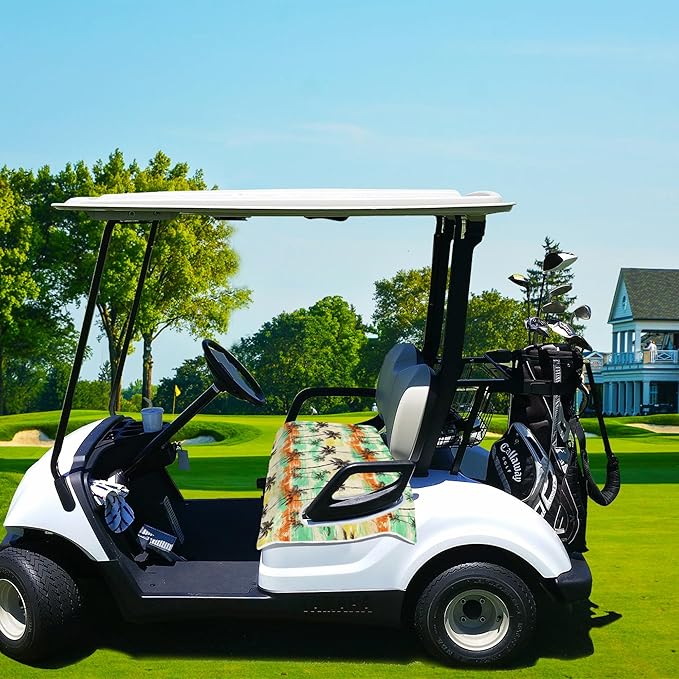 Golf Cart Seat Covers, Golf Cart Seat Towel Blanket, Suitable Yamaha, EZGO, Club Cars, Icon and More 2-Seats Cart, 100% Microfiber, Essential Golf Cart Accessories, 51'' x 31''