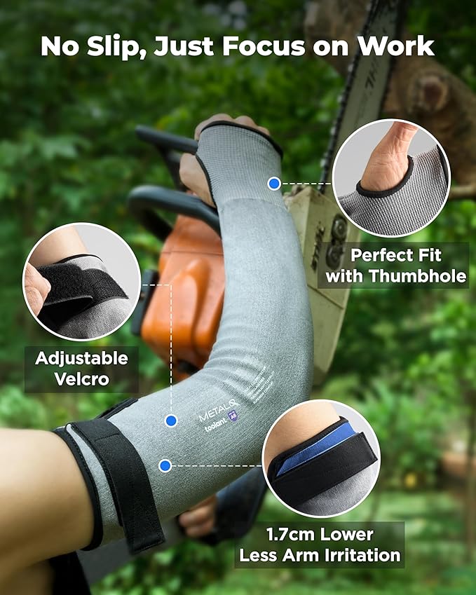 Ultra-Comfort Cut Resistant Sleeves for Thin Skin and Bruising, Cooling Protective Arm Sleeves for Gardening, Farming, Yard
