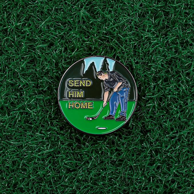 Golf Ball Marker with Magnetic Hat Clip - Funny Golf Gift