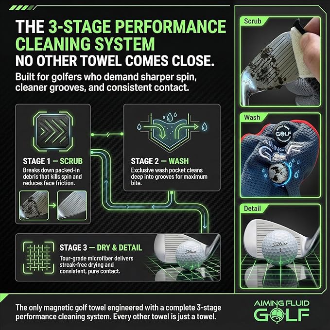 Magnetic Towel Club Glove Gear - Microfiber Rag with Magnet for Golfcart Bags for Men and Women Golfers Accessories Limited Edition 1 of 25 Christmas