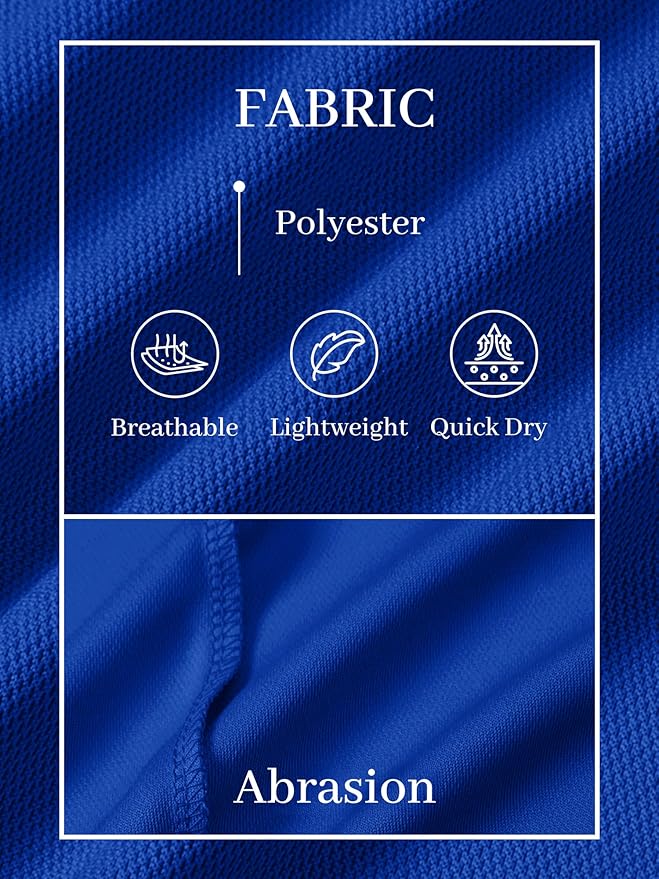TACVASEN Mens Polo Shirts Short Sleeve Dry Fit Performance Breathable Golf Shirt with Collar Tennis Casual Business Work