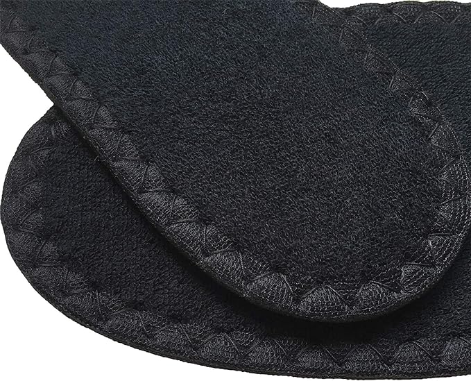 Happystep Cotton Terry Cloth Insoles, Barefoot Shoe Inserts, Sweat Absorption, Odor Control, Moisture-Wicking, Washable and Reusable, Zero Drop Shoe Insoles, 1 Pair Black and 1 Pair White (Men 8)
