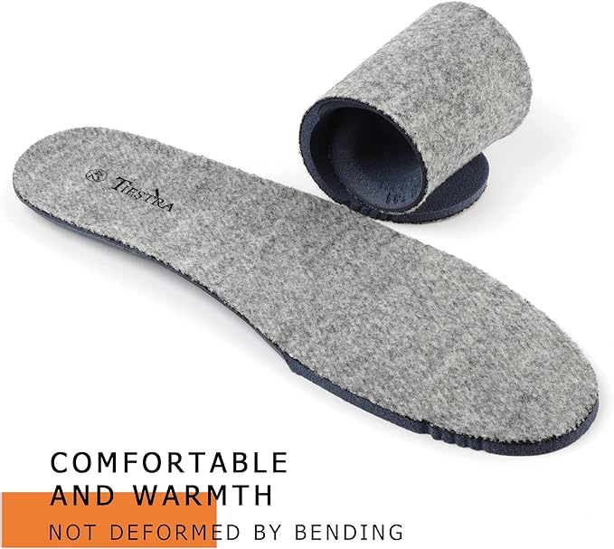 Thick Merino Wool Insoles for Women Fur Fleece Shoes Inserts Memory Foam Cushion Comfort Warm Sheepskin Insoles for Winter Snow Boots Slippers Grey 40EU,US9