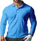 Men's Long Sleeve Golf Shirt Quick Dry 3 Button Work Fishing Outdoor Casual Collar Shirt