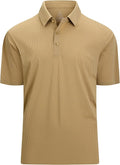 Esabel.C Golf Shirts for Men Dry Fit Performance Short Sleeve Print Moisture Wicking Collared Shirt