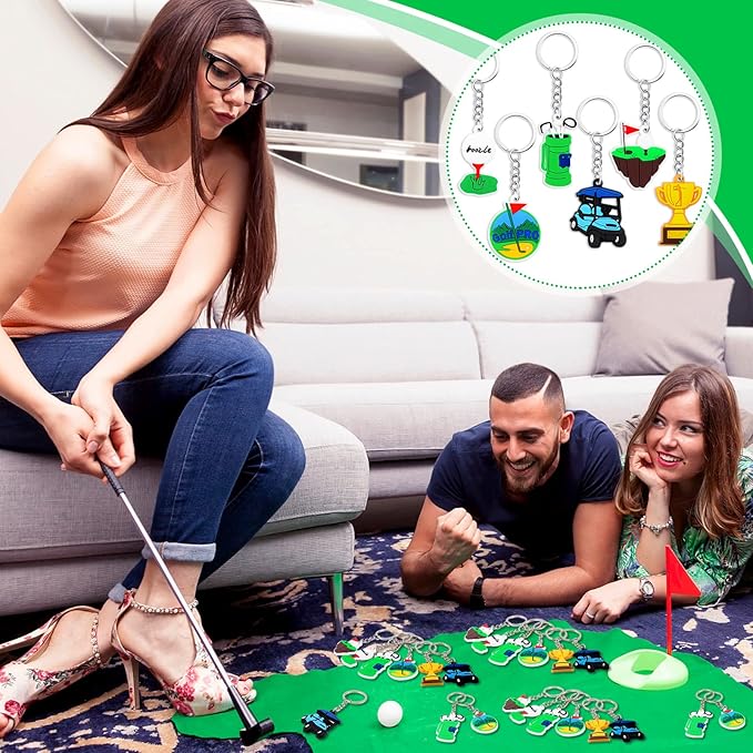 36pcs Golf Party Keychains Golf Party Favors Golf Party Decorations for Golf Theme Party Supplies Golf Themed Birthday Party Sport Themed Party Baby Shower Favors