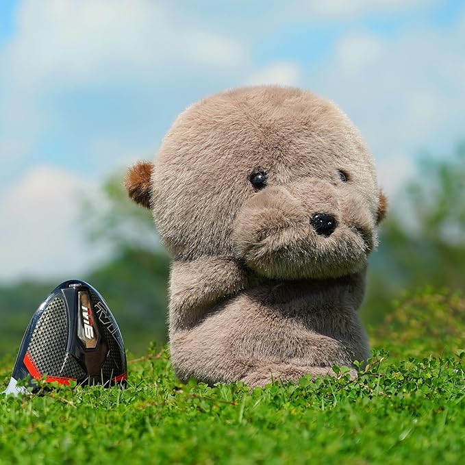Golf Club Driver Headcovers Funny Animals Elephant Bear Driver Head Cover fits up to 460cc Driver Clube Head Great Gift Idea for Men Women Who Love Golf Also for Kids (Bear)