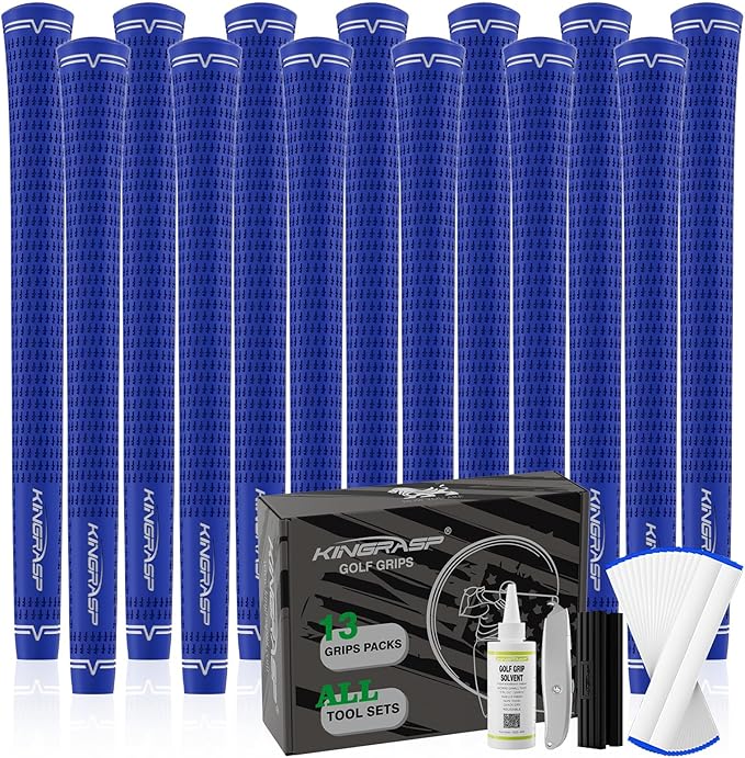 Golf Grips, Standard/Mid Size 5 Colors for Choice, Rubber Golf Club Grips Golf Grips Kit