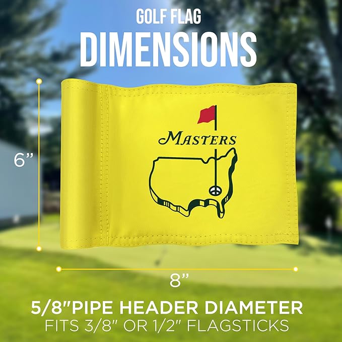 Themed Golf Flag Mini, 8x6 Inch, Double-Sided Silk-Screened, Fade-Resistant 420D Nylon, Ideal for Backyard Practice Putting Green