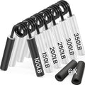 FLYFE Grip Strength Trainer, Hand Grip Strengthener, Forearm Strengthening Devices Metal Hand Exercisers Non-Slip Wrist Workout Trainer for Men Women Training Recovery, 1/4/6 Pack, 50LB-350LB