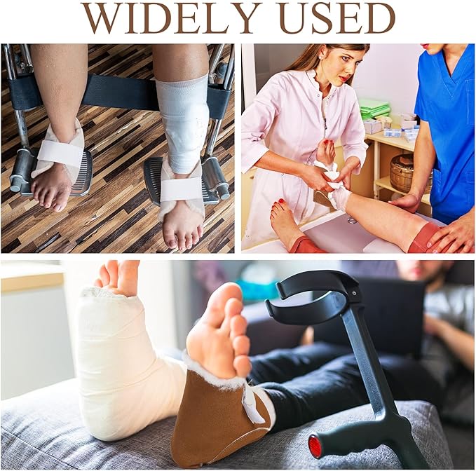 2 Pairs Heel Protector Boot Sheepskin Heel Protectors Soft Foot Cushions Pads with Securing Strap for Protect Feet Ankle Pressure Bed Sores(Beige, Brown)