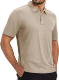 TACVASEN Mens Polo Shirts Short Sleeve Dry Fit Performance Breathable Golf Shirt with Collar Tennis Casual Business Work