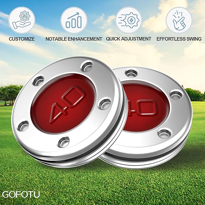 2pcs 5g-40g Golf Custom Weights Compatible with Titleist Scotty Cameron Golf Club Putters Newport Red (2PCS 40g(Doesn't include Wrench))