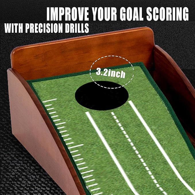Putting Green Indoor,Golf Putting Mat with Auto Ball Return,Premium Crystal Velvet Surface, Practice Putting mat, Perfect Training Aid & Gift for Golf Lovers Christmas
