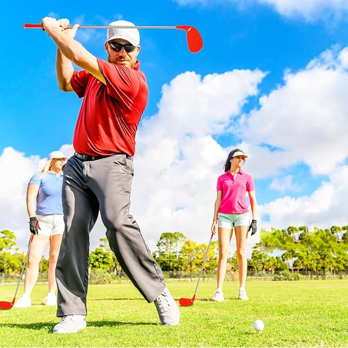 Backyard Golf Club Set Plastic Golf Chipping Clubs with Oversize Heads for Game Plastic Golf Balls Outdoor Training Practice Gift in Grass, Parks, Yards(Right Hand)