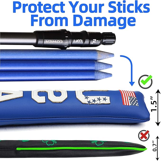 Golf Alignment Stick Cover Case Holder Hold at Least 3 Sticks