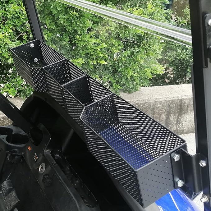 XUANYUDG0769 Golf Cart Front Inner Basket Mesh Storage Tray Organizer Extended Additional Storage for Golf Carts