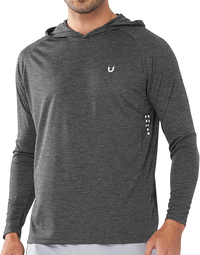 NORTHYARD Men's UPF 50+ Hoodie Shirts Long Sleeve Sun Protection Fishing Swim Beach UV SPF Rash Guard Quick Dry Lightweight