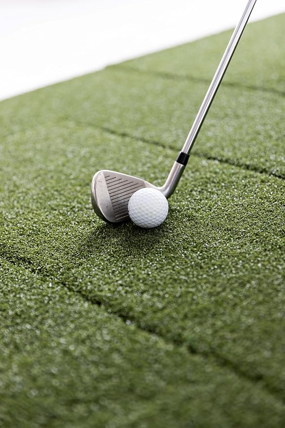Beaver Tail Golf Simulator Mat with The Most Realistic Hitting Strip Insert for Joint Injury Prevention