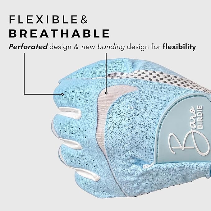 Golf Gloves Both Hands Women's 1 Pair Lightweight Non-Slip Silicone Extra Grip All Weather Girls Ladies Sports Tennis