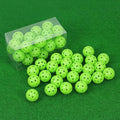 Plastic Golf Balls Practice Limited Flight Golf Training Ball Hollow Swing Practice Indoor Golf Balls with Mesh Drawstring Bag for Backyard Driving Range or Outdoor