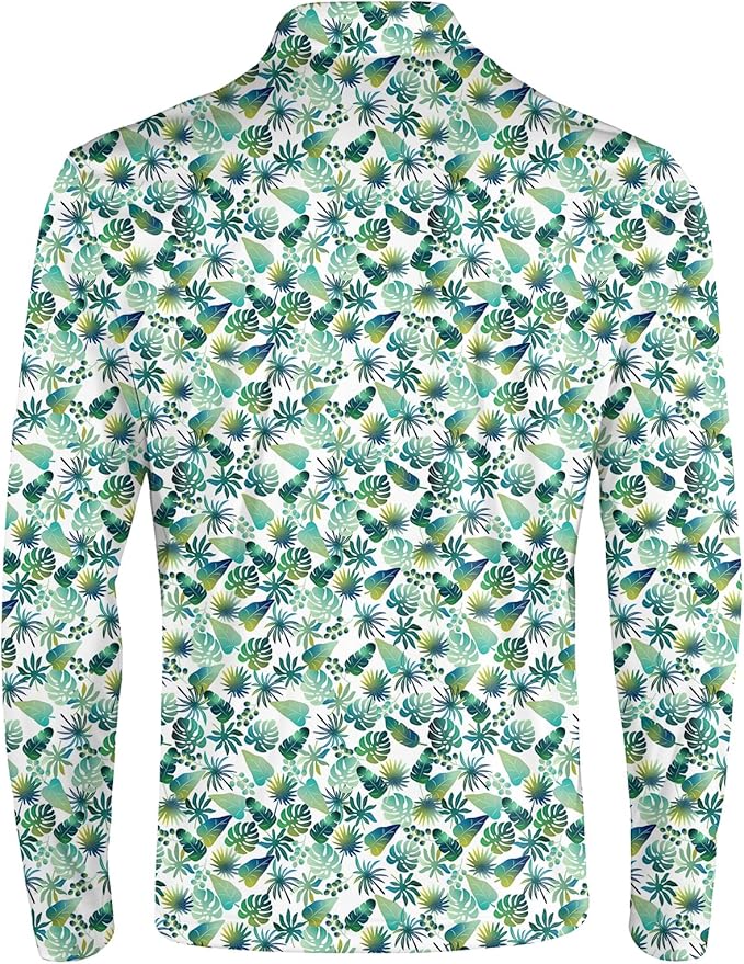 Men's Long Sleeve Golf Shirt Quick Dry 3 Button Work Fishing Outdoor Casual Collar Shirt