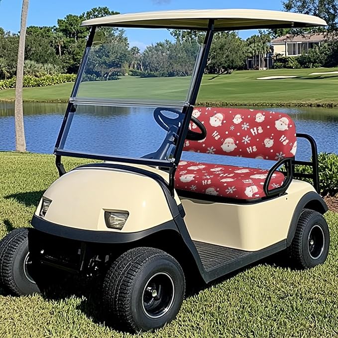 Fashion Print Golf Cart Seat Covers 2 Passenger Golf Cart Backrest Cover Golf Cart Seat Towel Gift for Friends